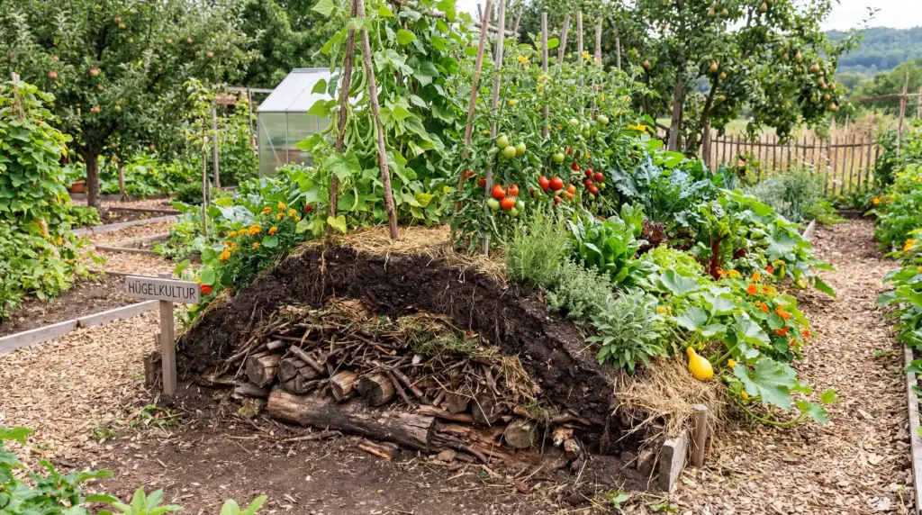 Permakultur Beet Hügelbeet