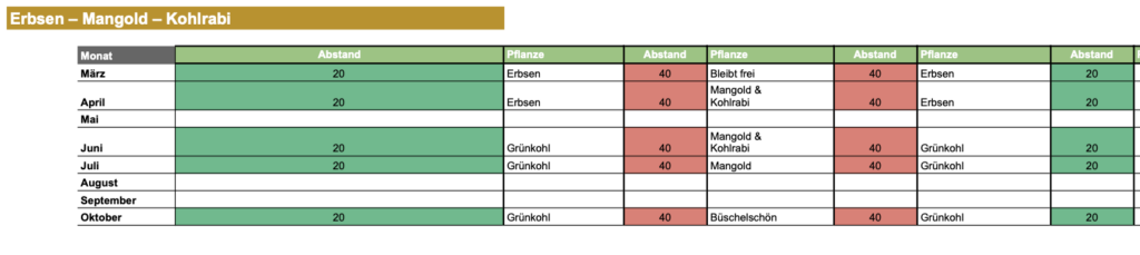Mischkultur Beet Beispiel