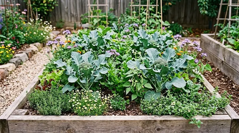 Brokkoli Mischkultur Beet