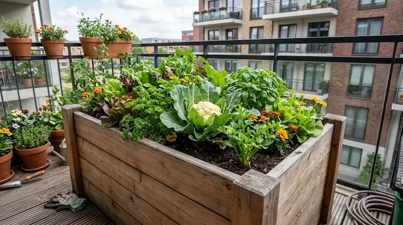 Mischkultur Blumenkohl Balkon